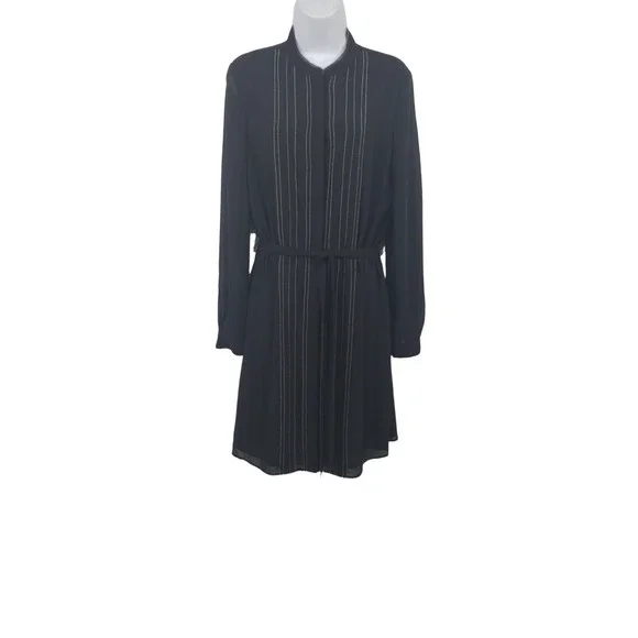 reiss black long sleeve dress Reiss Willow Rib-Knit Midi Dress